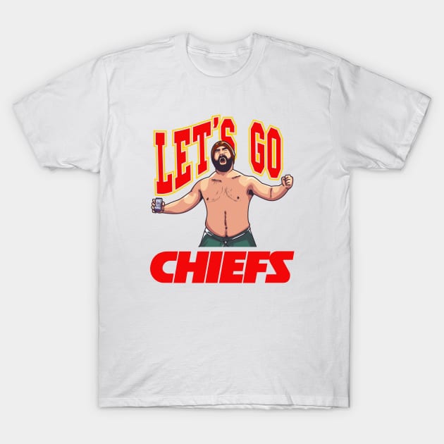 Jason Kelce - Let's Go Chiefs T-Shirt by MIKOLTN